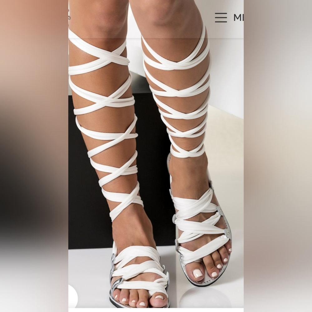 Greek Chic Handmades Athena Gladiator Wedding Sandals With Box